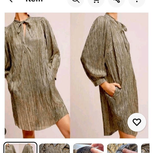 Anthropologie Dresses & Skirts - Anthropologie Metallic Textured Dress Size XL